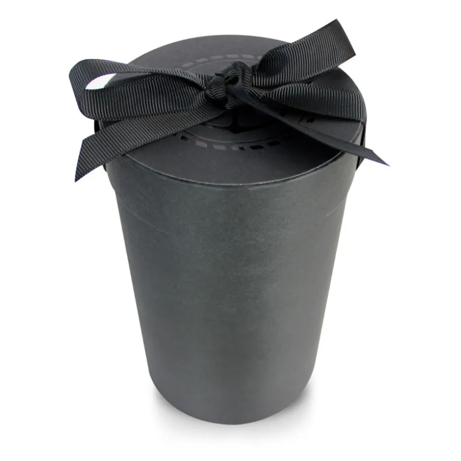 runde Geschenkbox mit Schleife